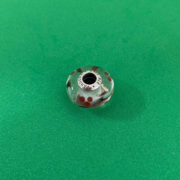 PANDORA Christmas Holly Glass Murano Charm - Picture 4 of 5